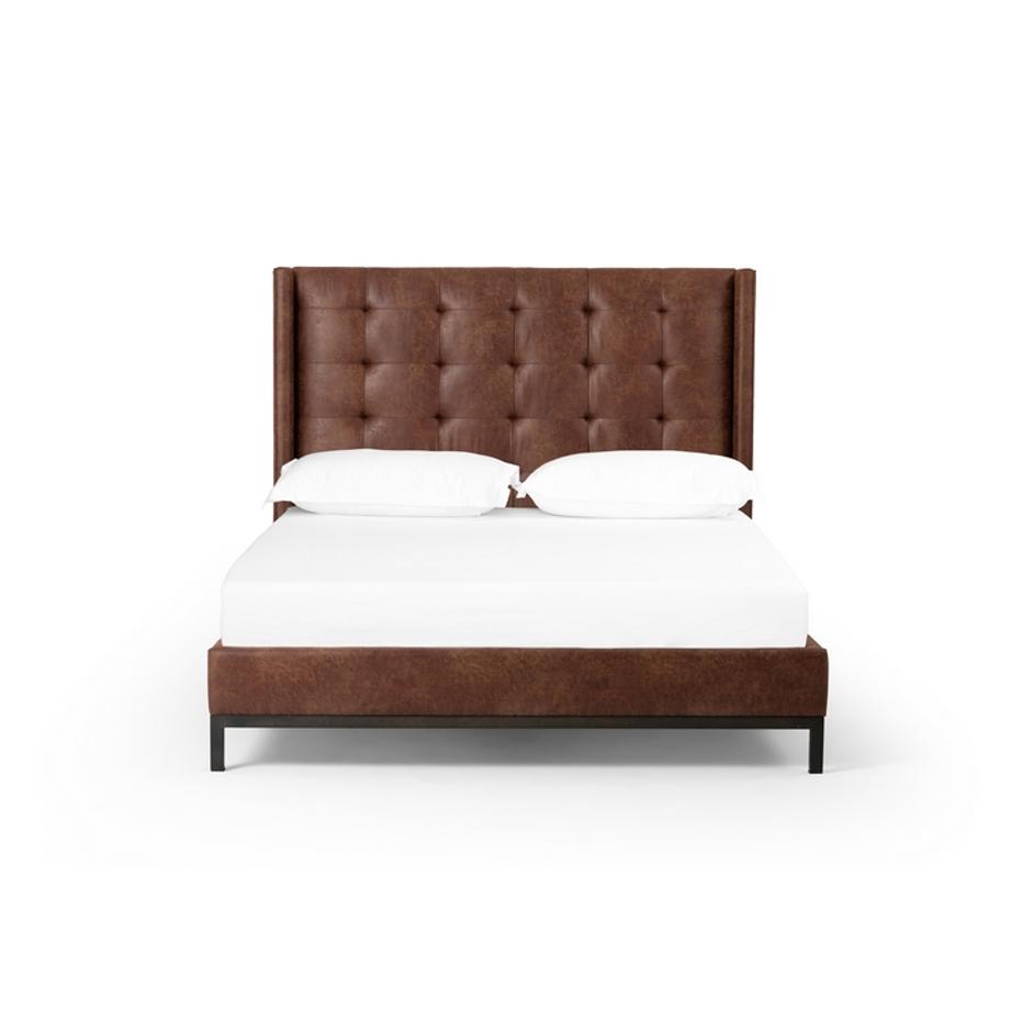 Newhall Queen Bed 55" in Tobacco by FOUR HANDS