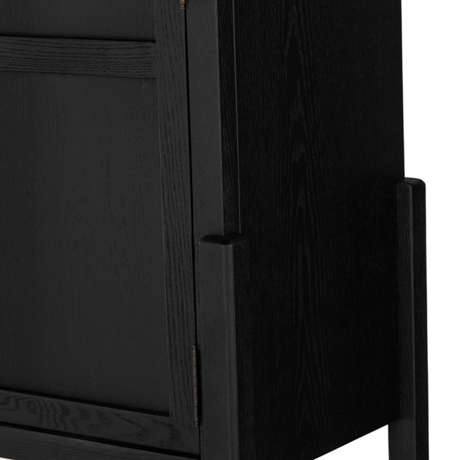 Tolle Bar Cabinet - Drifted Matte Black by Four Hands