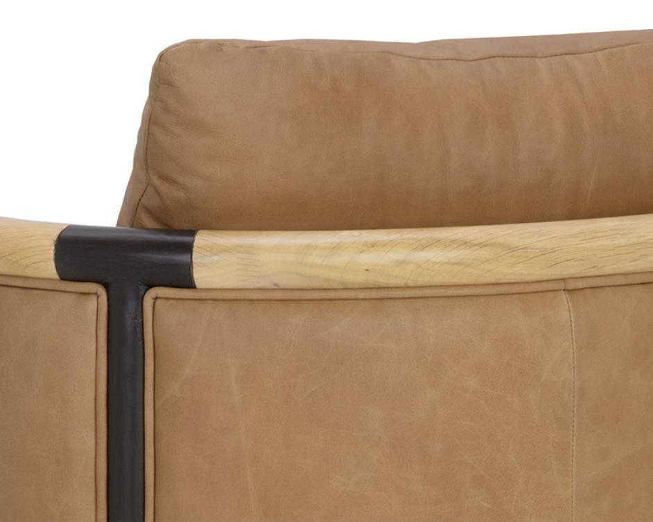 WILDER LOUNGE CHAIR - LUDLOW SESAME LEATHER by Sunpan