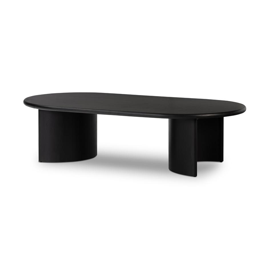 Paden Large Coffee Table In Aged Black by FOUR HANDS
