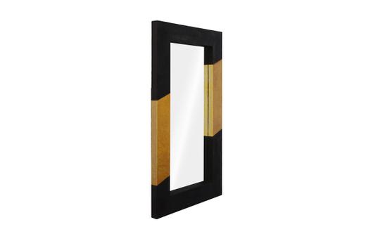 Scorched Mirror, Rectangle, Black and Gold Leaf by Phillips Collection