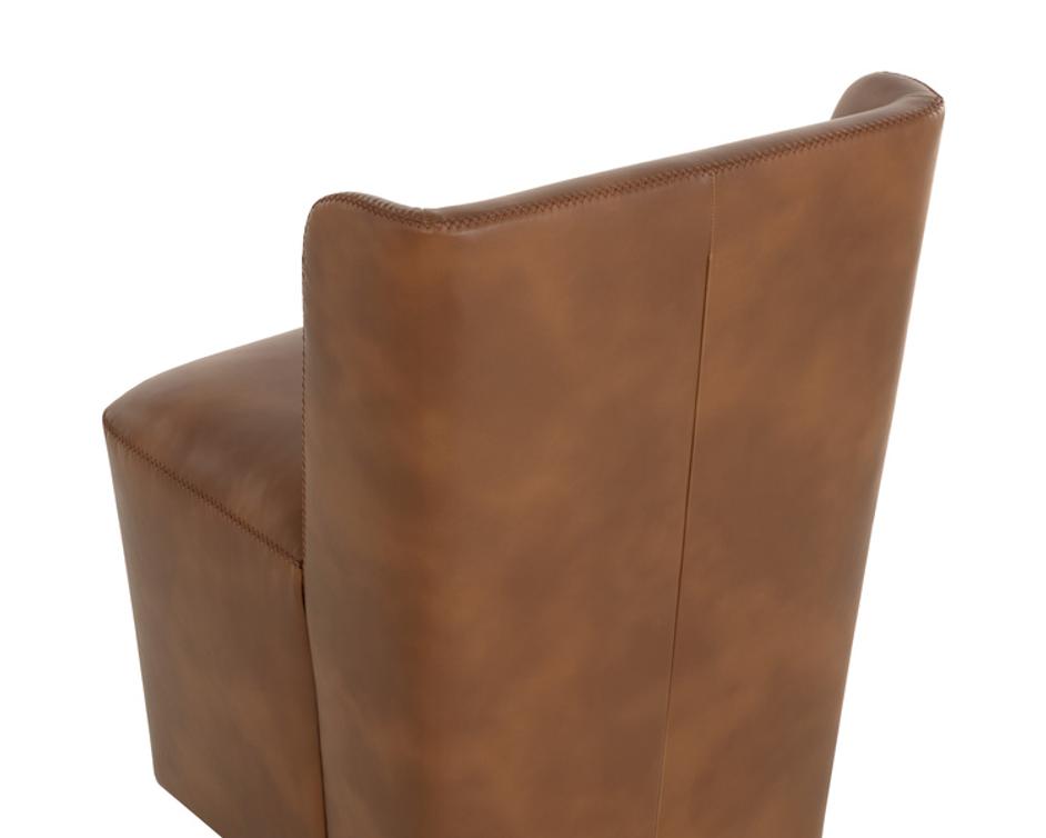 AMITA WHEELED DINING CHAIR - TOBACCO TAN by Sunpan