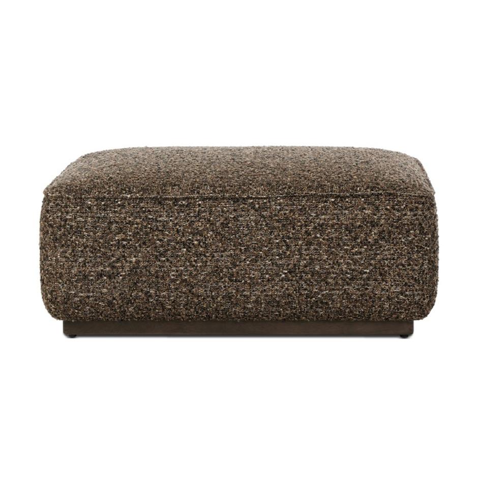 Sinclair Square Ottoman-36" In Ivan Granite-Sienna Brown by Four Hands