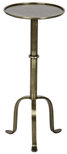 Tini Side Table, Metal with Brass Finish by Noir Furniture