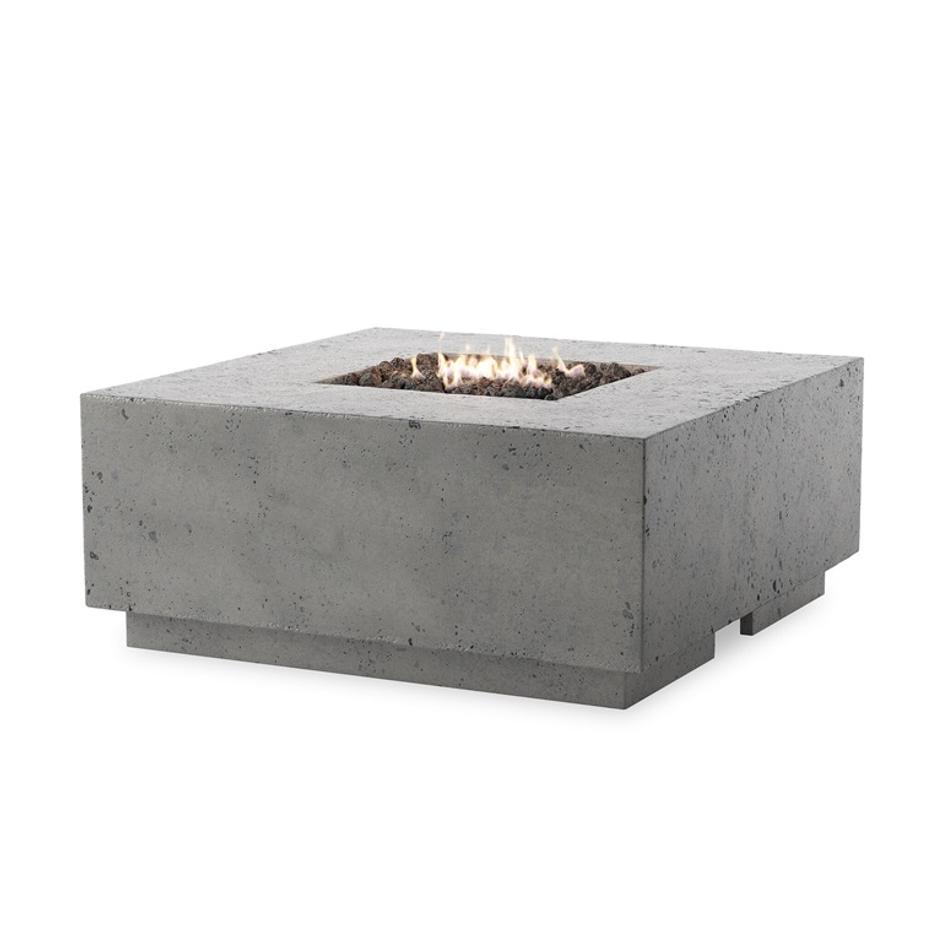 Donovan Outdoor Fire Table In Pewter Concrete by Four Hands