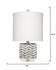 Garbo Mother of Pearl Table Lamp with Linen Shade, Grey by Jamie Young