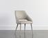 GALEN DINING ARMCHAIR - LINEA LIGHT GREY LEATHER by Sunpan
