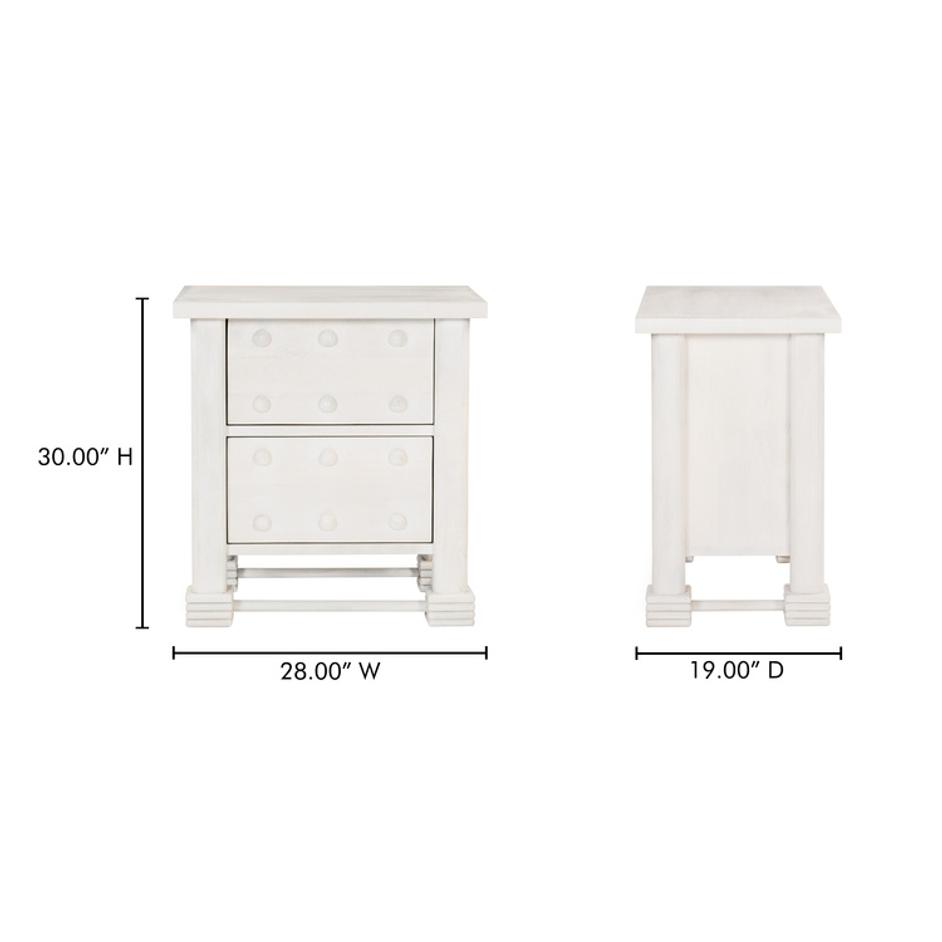Clement Nightstand Whitewashed by Moes Home