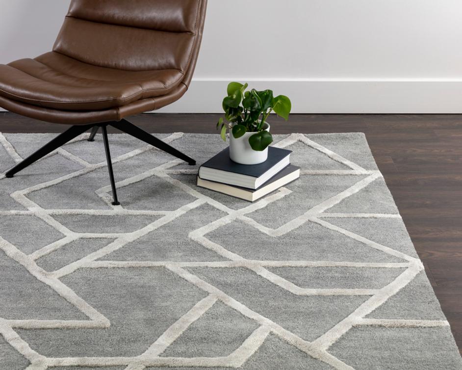 ZIZI HAND-TUFTED RUG - GREY - 9' X 12' by Sunpan