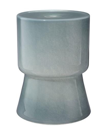 Huntington Garden Glass Stool, Blue by Jamie Young