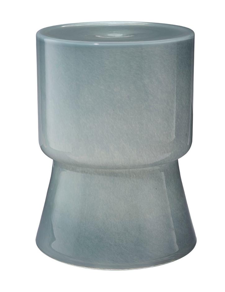 Huntington Garden Glass Stool, Blue by Jamie Young