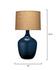 Plum Jar Glass Table Lamp with Burlap Shade, Blue by Jamie Young