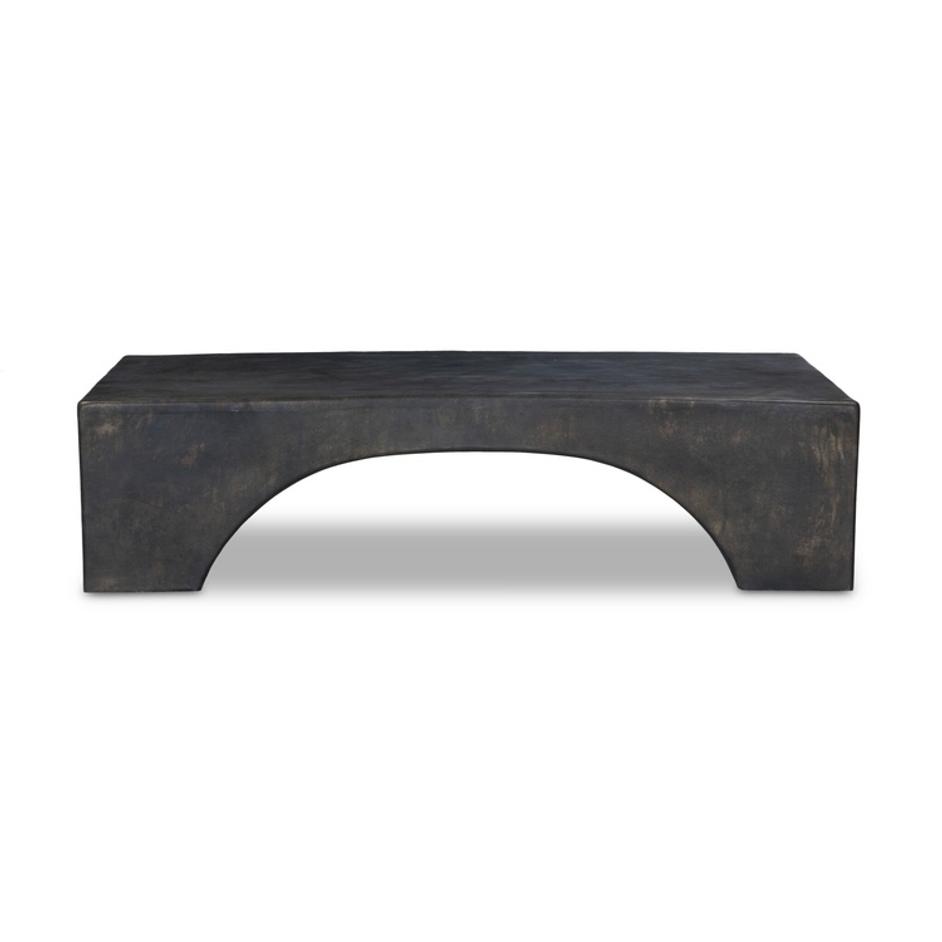 Palumbo Outdoor Coffee Table - Distressed Bronze by Four Hands
