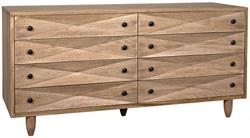 Diamond Double Chest in Washed Walnut Finish by Noir Furniture