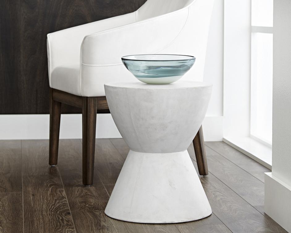LOGAN END TABLE - WHITE by Sunpan