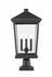 Beacon 3 Light Outdoor Pier Mounted Fixture in Black Finish by Z-Lite