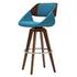 Cyprus Fabric Counter Stool In Santorini Teal/Walnut by New Pacific Direct