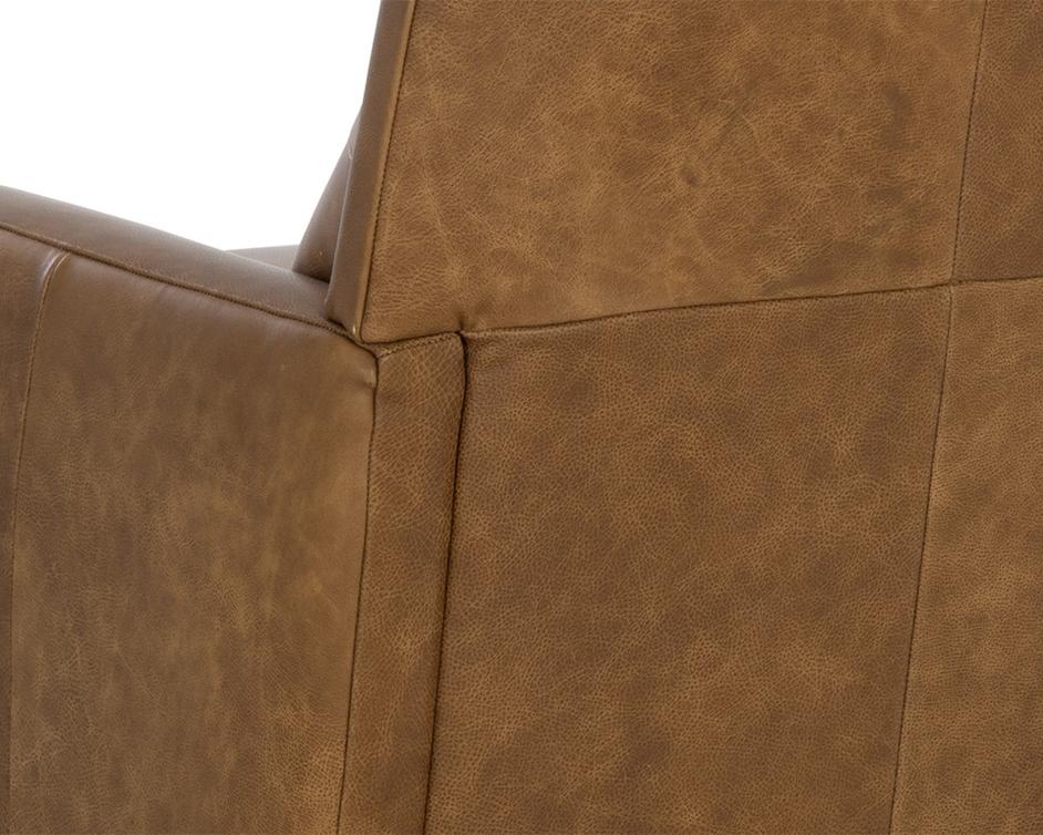 FLORENZI LOUNGE CHAIR - COGNAC LEATHER by Sunpan