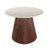 Amalfi 90" Mango Wood and White Marble Dining Table by Home Trends & Design