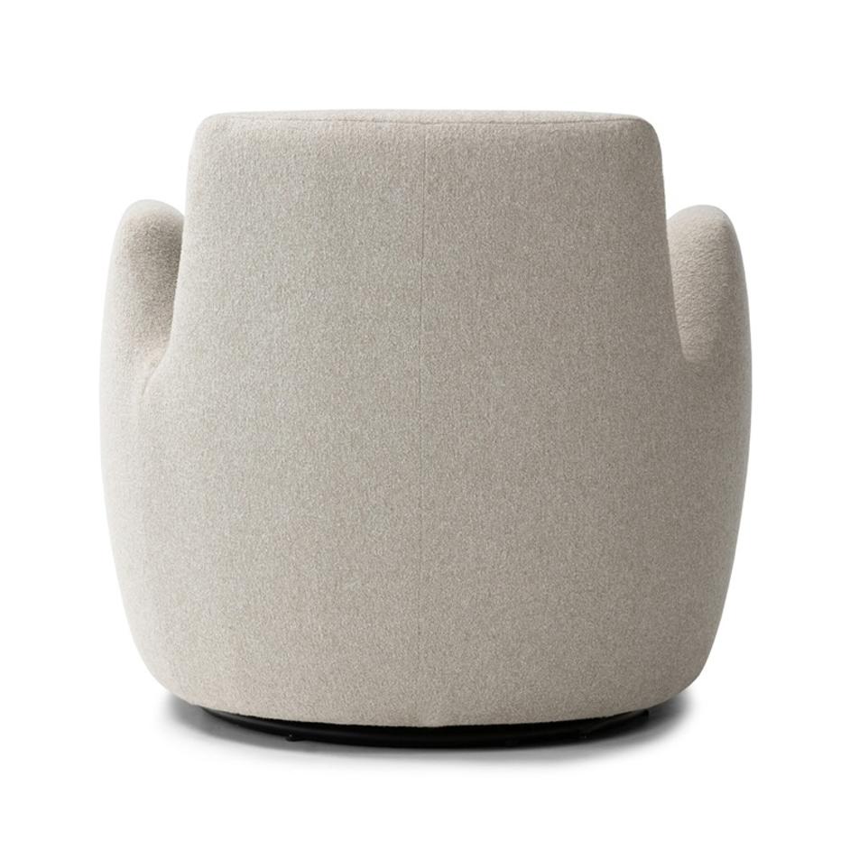 Reed Swivel Chair In Crete Pebble by Four Hands