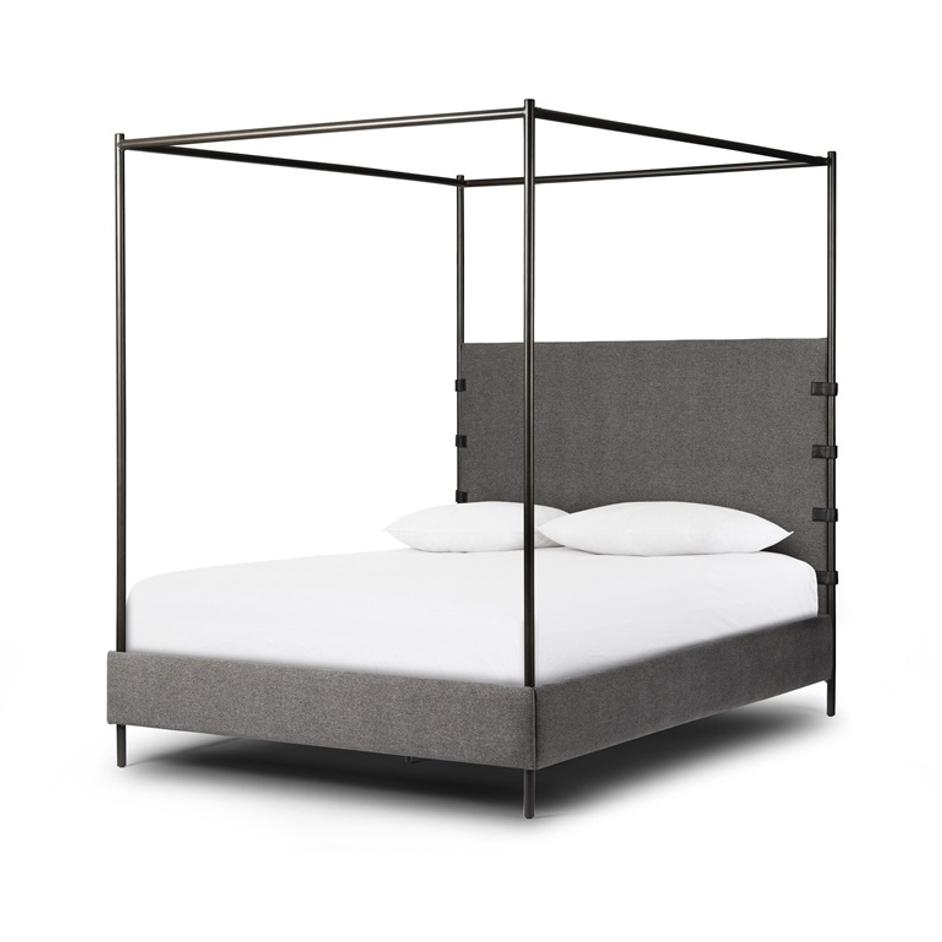 Anderson Canopy Queen Bed - San Remo Ash by Four Hands