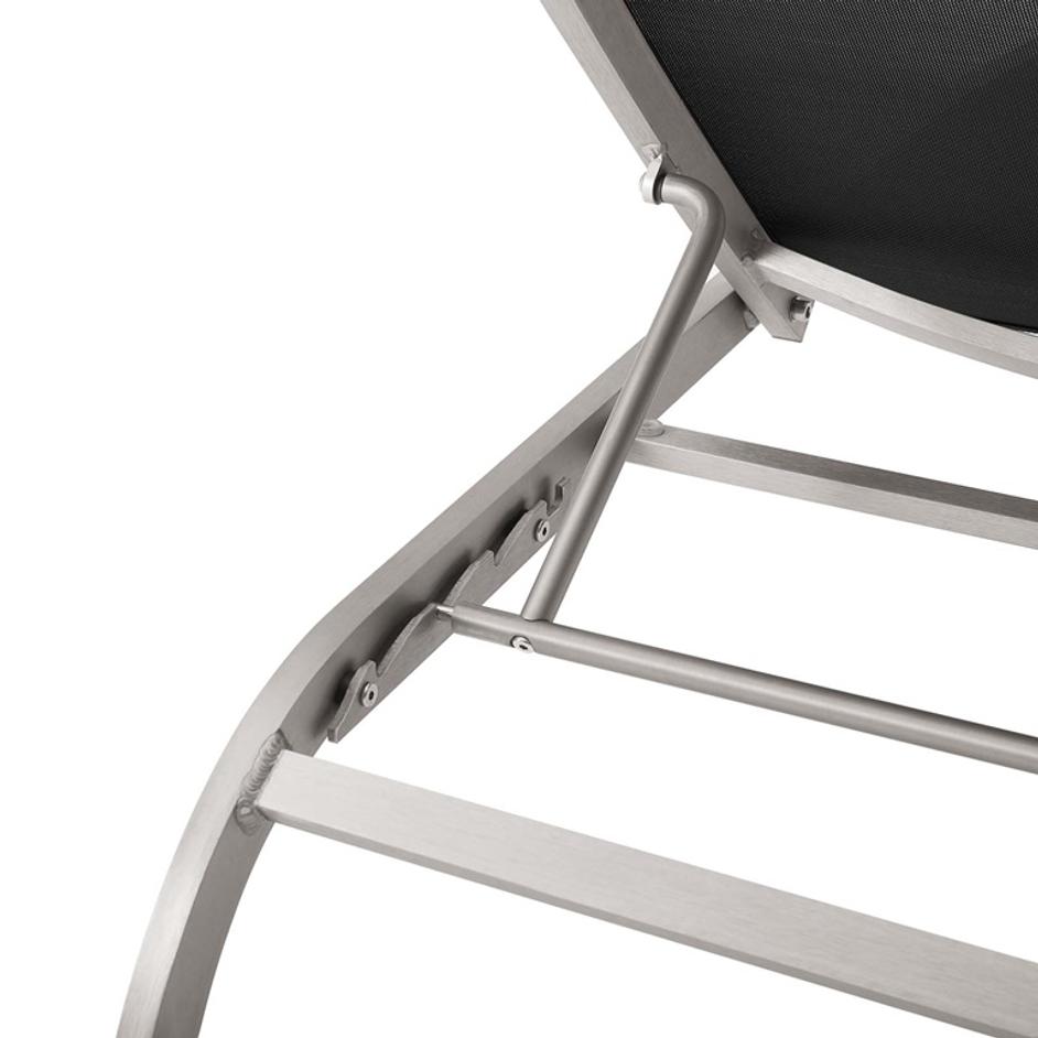 Renae Outdoor Patio Mesh Chaise Lounge Set Of 2 In Black by Modway Furniture