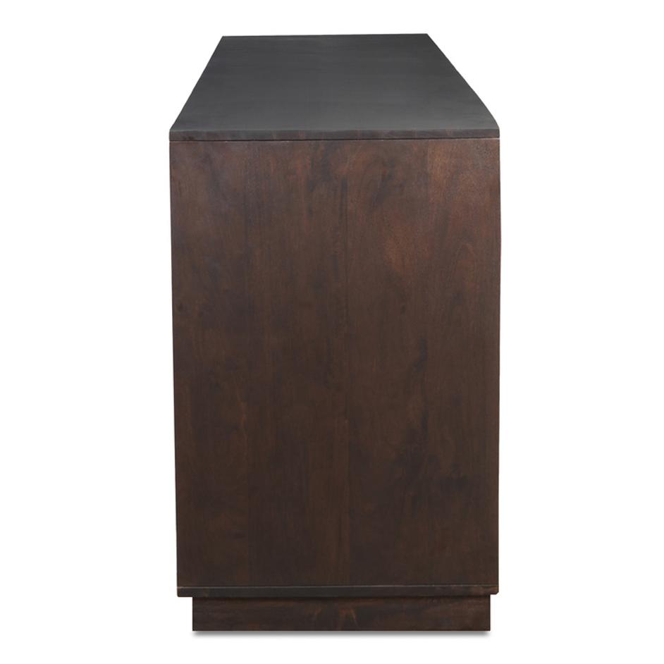 Denman 4 Door Sideboard Dark Brown by Moes Home
