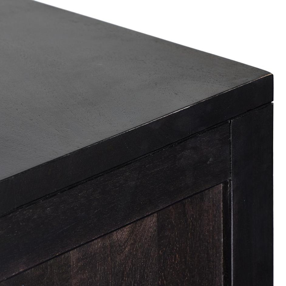Caprice Bar Cabinet - Black Wash Mango by Four Hands
