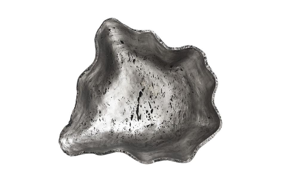 Cast Onyx Bowl, Silver Leaf, Large by PHILLIPS COLLECTION
