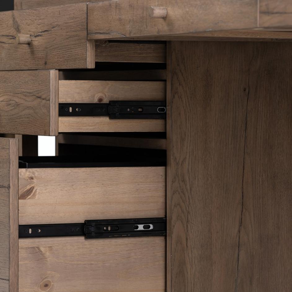 Suspension Desk In Grey Oak by FOUR HANDS