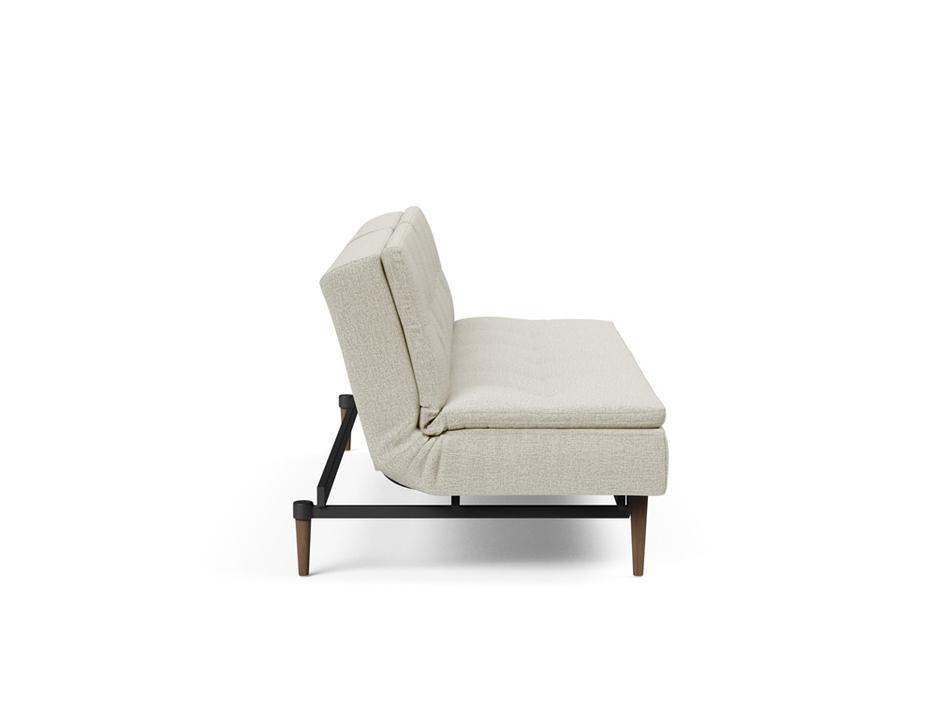 DUBLEXO SLEEPER SOFA in MIXED DANCE NATURAL FABRIC WITH Dark Wood LEGS 527 by INNOVATION USA
