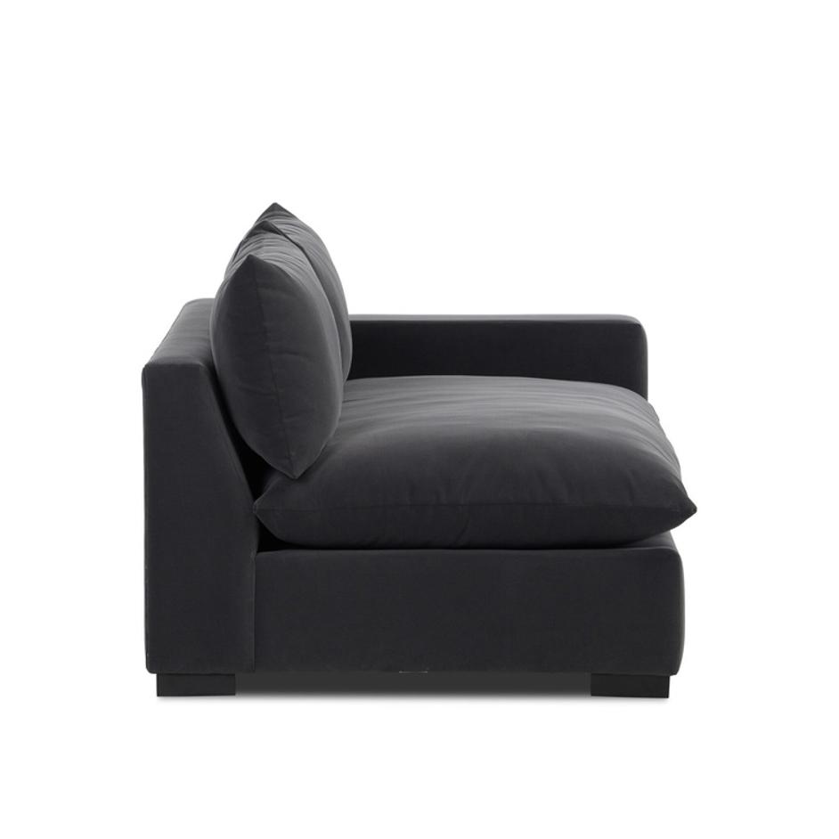 Grant Sectional In Crypton Henry Charcoal And Espresso by Four Hands