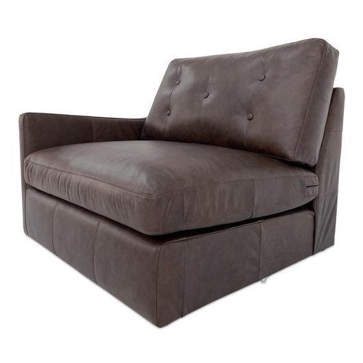 Thurlow Left Arm Facing Chair Espresso Brown Leather by Moes Home