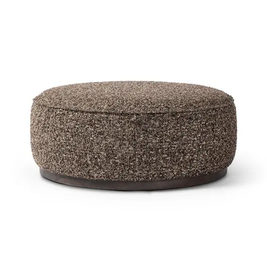 Sinclair Large Round Ottoman - Ivan Granite by Four Hands