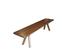charles bench in natural beechwood and walnut fini by Nuans Design