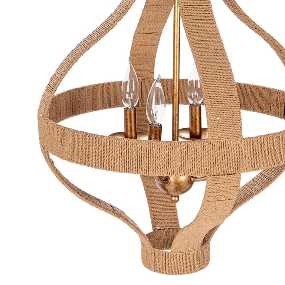 Sarmiento Pendant Natural/Gold by Classic Home