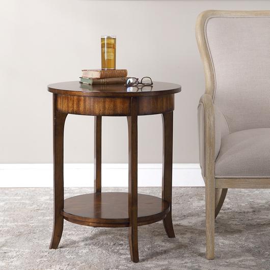 Carmel Round Lamp Table by Uttermost