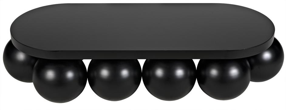 Lambreta Industrial Steel Coffee Table in Matte Black by Noir Furniture