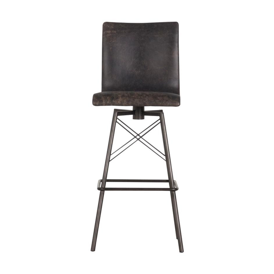 Diaw Bar Stool-Rialto Ebony by FOUR HANDS
