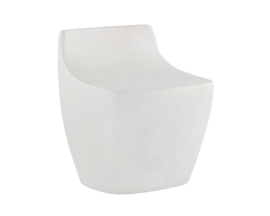 LEDGER STOOL - WHITE by Sunpan