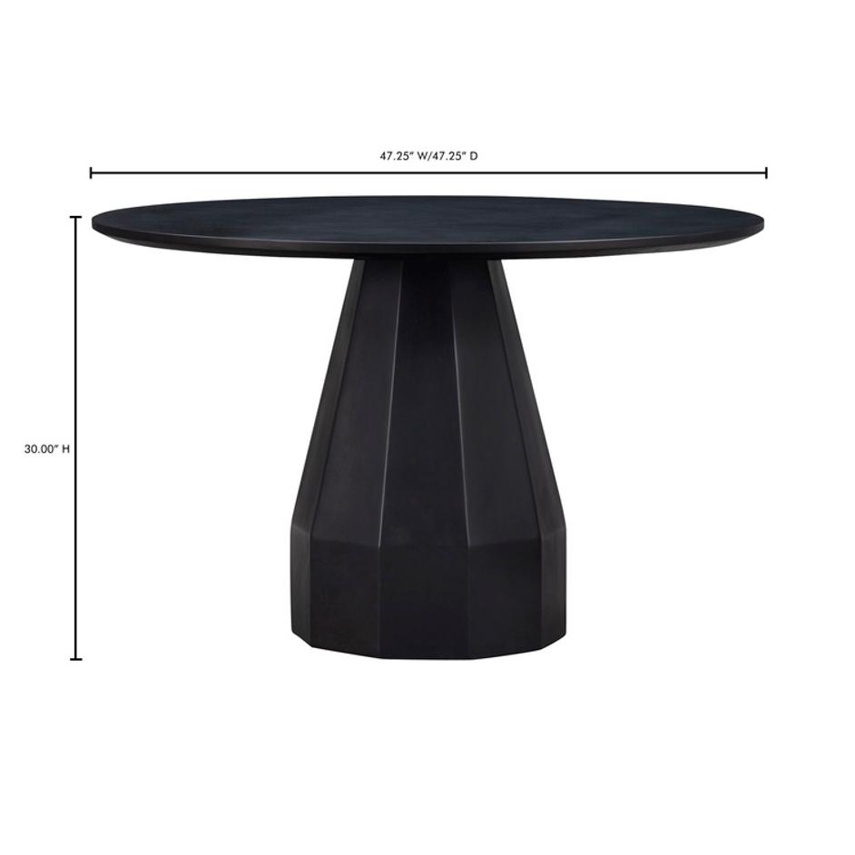 Templo Outdoor Dining Table Black by Moes Home