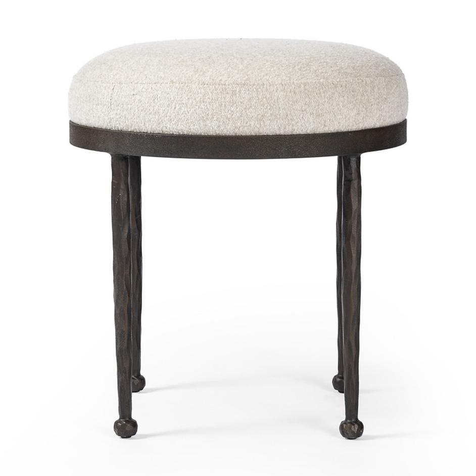Corinne Accent Stool - Crete Pebble by Four Hands