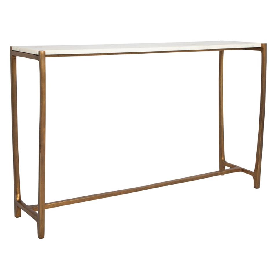 Affinity White Marble Console Table by Uttermost
