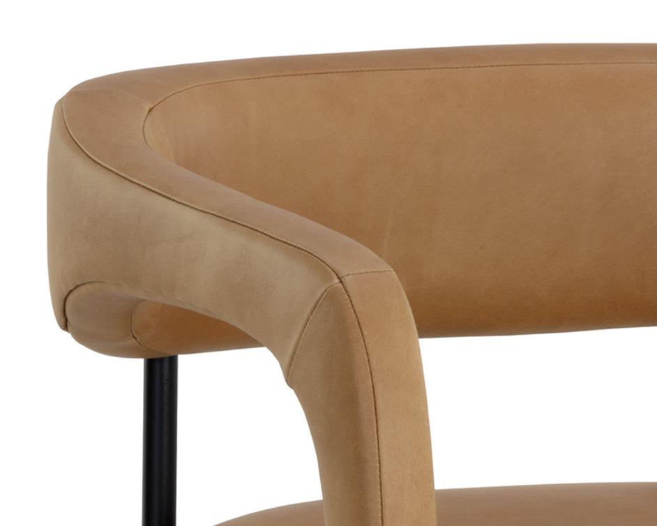 MAVIA DINING ARMCHAIR - LUDLOW SESAME LEATHER by Sunpan
