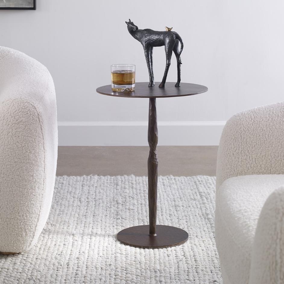 Industria Copper Bronze Accent Table by Uttermost