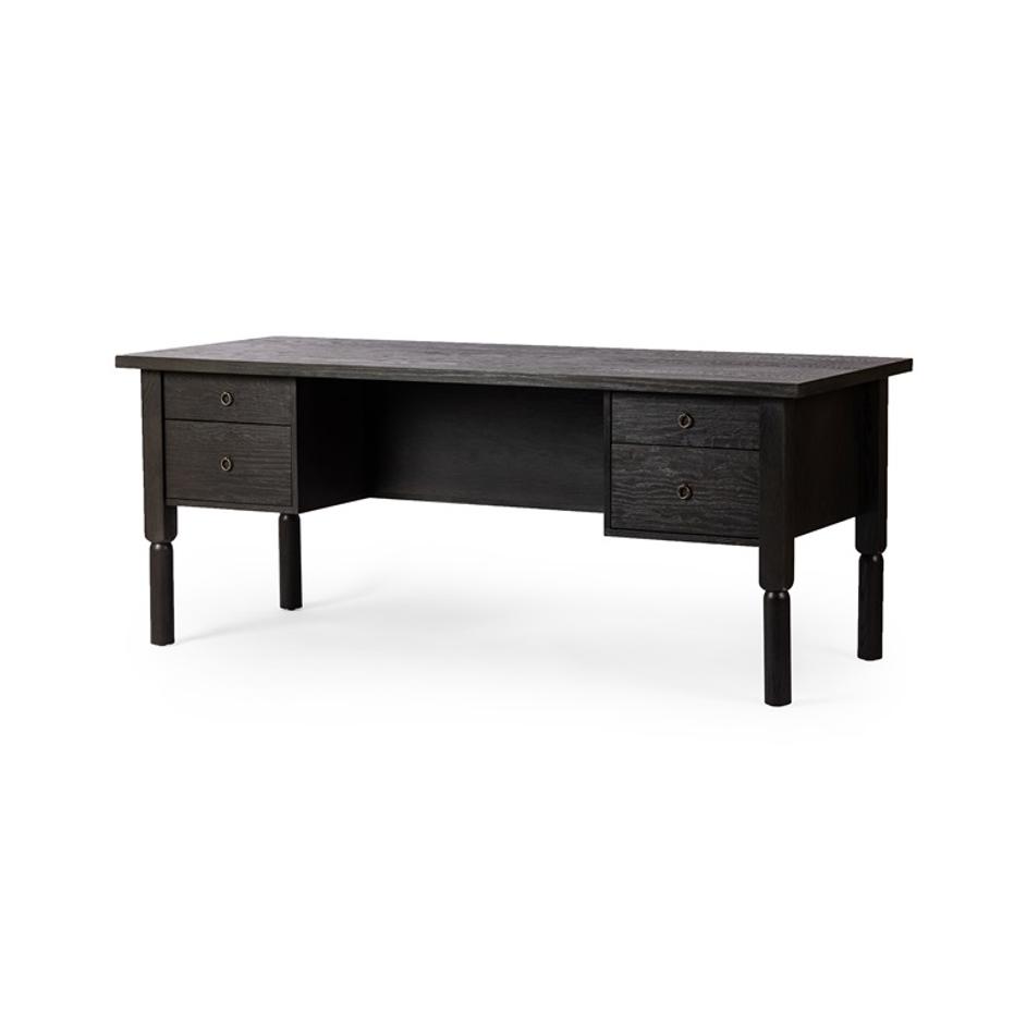 Concord Desk In Charcoal Oak by FOUR HANDS