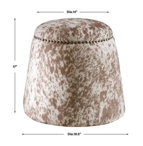 Gumdrop Cow Hide Ottoman by Uttermost