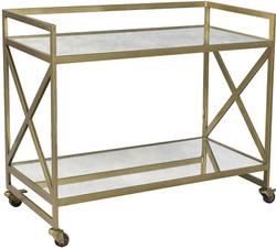 Combs Beverage Cart- Brass by Dovetail