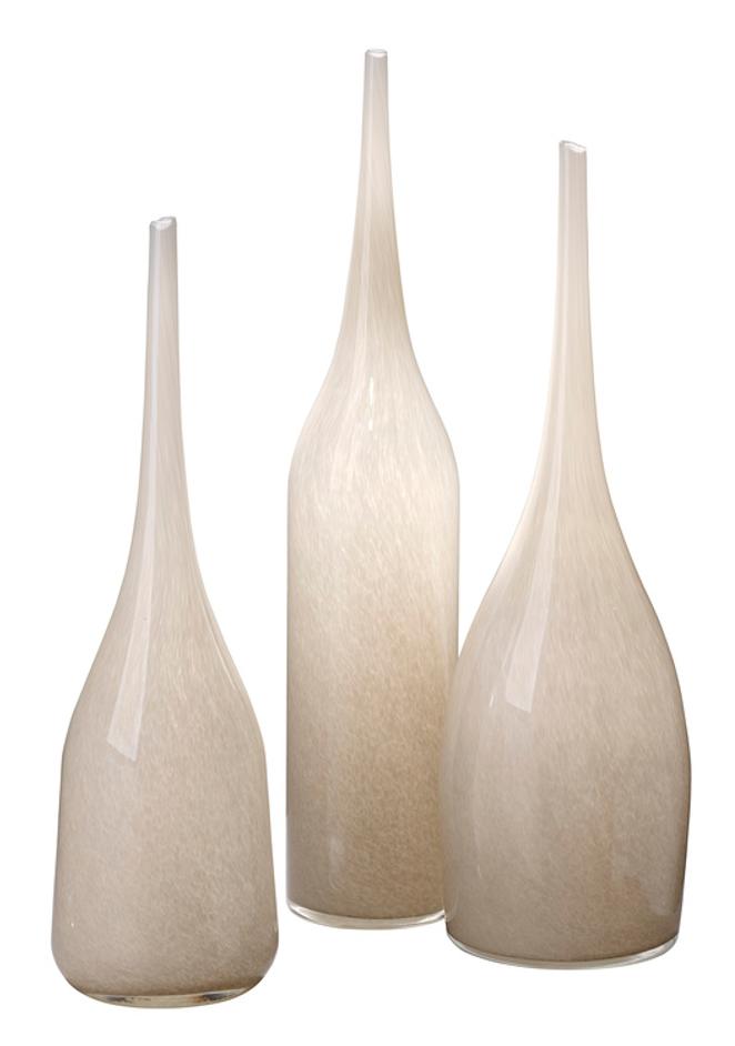Pixie Decorative Glass Vases (set of 3), Grey by Jamie Young