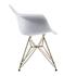 Lorena Fiberglass Arm Chair - White Matte / brass by Aeon Furniture